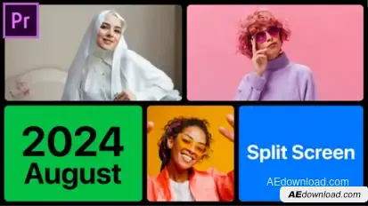 Multiscreen Slideshow | Mosaic Opener MOGRT for Premier Pro Premiere Pro template preview
