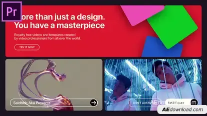 Multiscreen Slideshow Promo MOGRT for Premier Pro Premiere Pro template preview