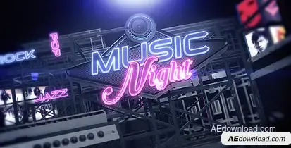 Music Night V.3 Video Displays template preview