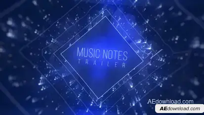 Music Notes Trailer Video Displays template preview