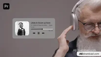 Music Player Overlays Premiere Pro template preview