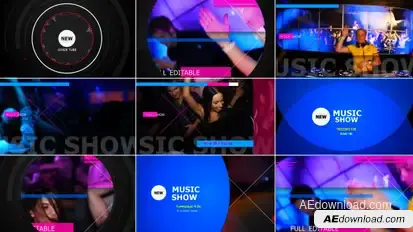Music Show  Video Displays template preview
