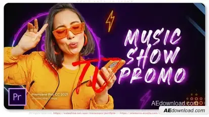 Music Show TV Promo Premiere Pro template preview