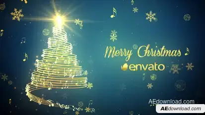 Musical Christmas Video Displays template preview