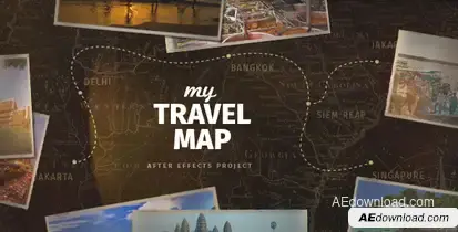 My Travel Map Video Displays template preview