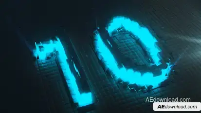 Neon Countdown Video Displays template preview