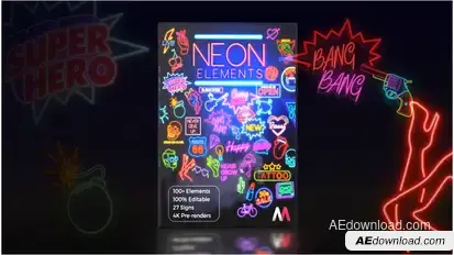 Neon Elements Video Displays template preview