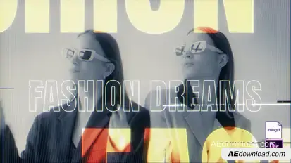Neon Fashion Intro Premiere Pro template preview
