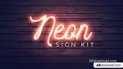 Neon Sign Kit Video Displays template preview