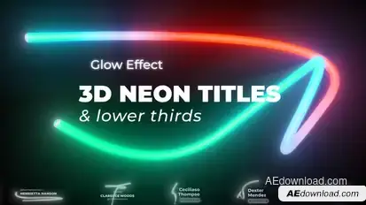 Neon Titles 2 Video Displays template preview