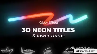 Neon Titles 3 Premiere Pro template preview