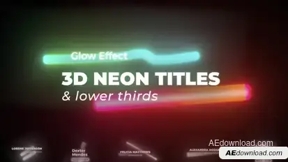 Neon Titles Video Displays template preview