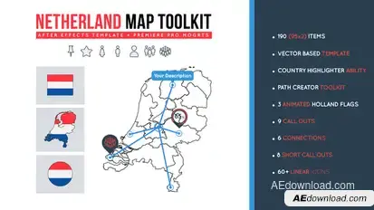 Netherland Map Toolkit Video Displays template preview
