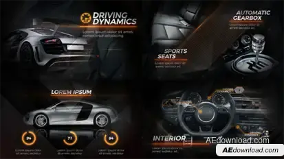 New Black Car Promo Video Displays template preview