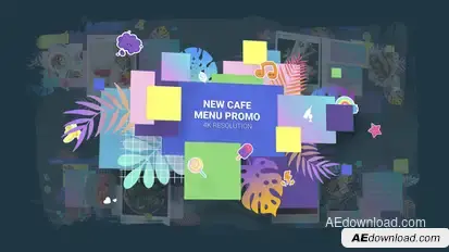 New Cafe Menu Promo/ Restaurant Video Wall/ Instafood/ Food Blog/ Kids Party/ Modern Display/ Bar Video Displays template preview