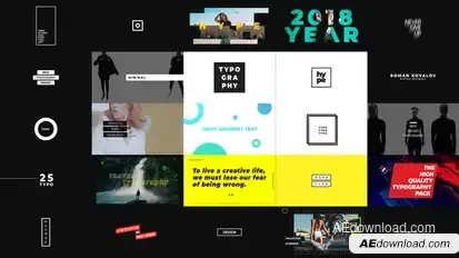 New Hype Typography Video Displays template preview