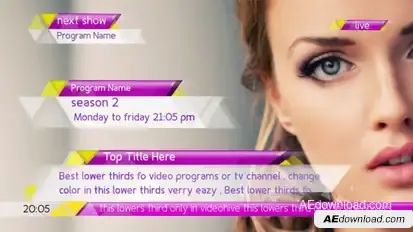 New Lower Thirds Package Video Displays template preview