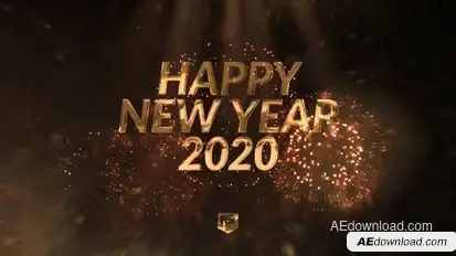 New Year's eve elegant countdown Video Displays template preview