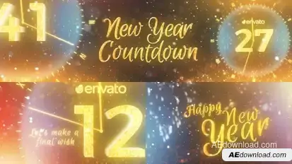 New Year Countdown 2023 Video Displays template preview