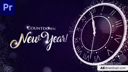 New Year Countdown | MOGRT Premiere Pro template preview
