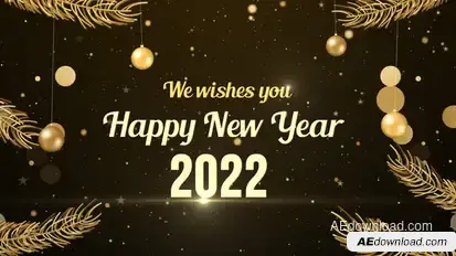 New Year Greetings 2022 Video Displays template preview