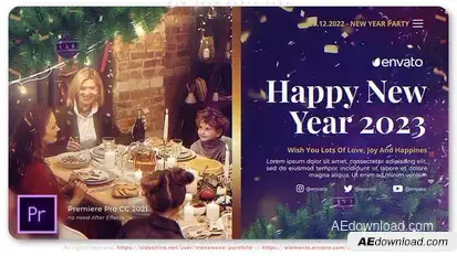 New Year Party 2024 Premiere Pro template preview