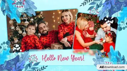 New Year Slideshow (MOGRT) Premiere Pro template preview