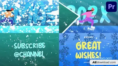 New Year Typography Opener for Premiere Pro Premiere Pro template preview