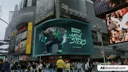 New York City Billboards Mockup Video Displays template preview