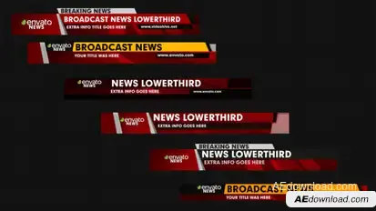 News Lower Thirds Video Displays template preview