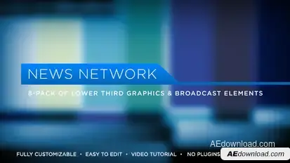 News Network Lower Thirds Video Displays template preview