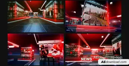 News opener Video Displays template preview