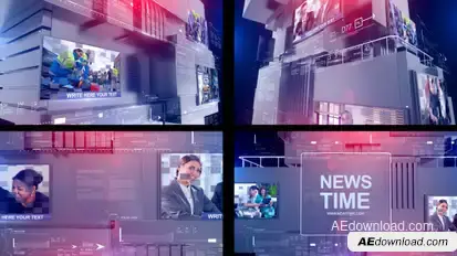 News Time Video Displays template preview