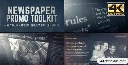 Newspaper Promo Toolkit Video Displays template preview