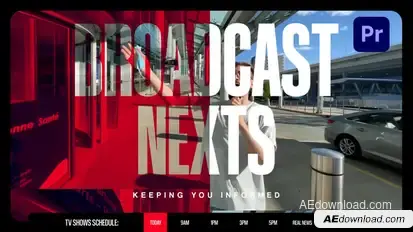 Next Breaking News Release Premiere Pro template preview