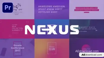 Nexus Titles Premiere Pro template preview
