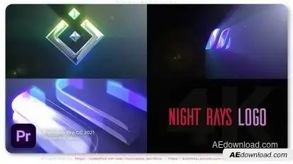 Night Rays Logo Premiere Pro template preview