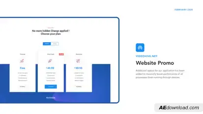 O1 - Website promo Video Displays template preview