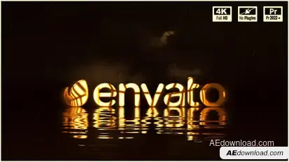Ocean Logo Animation V.2 Premiere Pro template preview