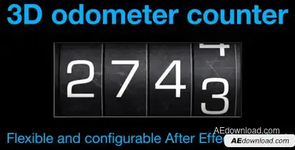 Odometer number counter Video Displays template preview