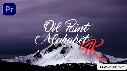 Oil Paint Alphabet 4K Premiere Pro template preview