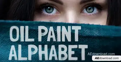 Oil Painting Alphabet Video Displays template preview