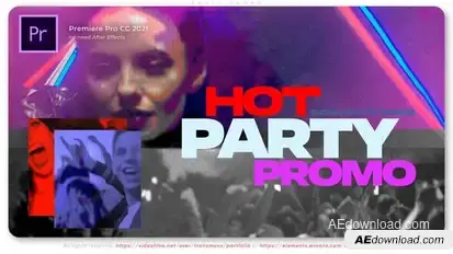 OMG Hot Party Promo Premiere Pro template preview