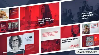 Online Educational Course Promo Video Displays template preview