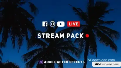 Online Live Streaming Pack Video Displays template preview