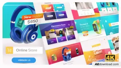 Online Market | Universal Product Promo Video Displays template preview