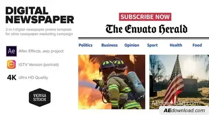Online Newspaper Promotion Video Displays template preview