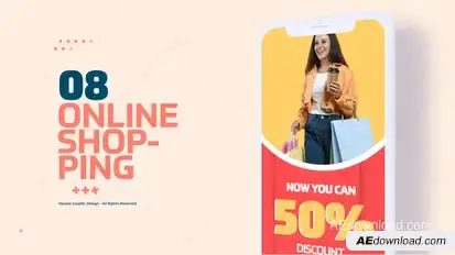 Online Shopping Storie Premiere Pro template preview