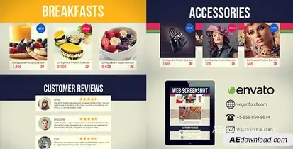 Online Store Promo Video Displays template preview