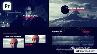 Opener - Typography Opener Premiere Pro template preview